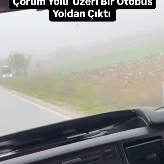 Amasya'da Otobüsün Yoldan Çıkması Facia Riski Oluşturdu