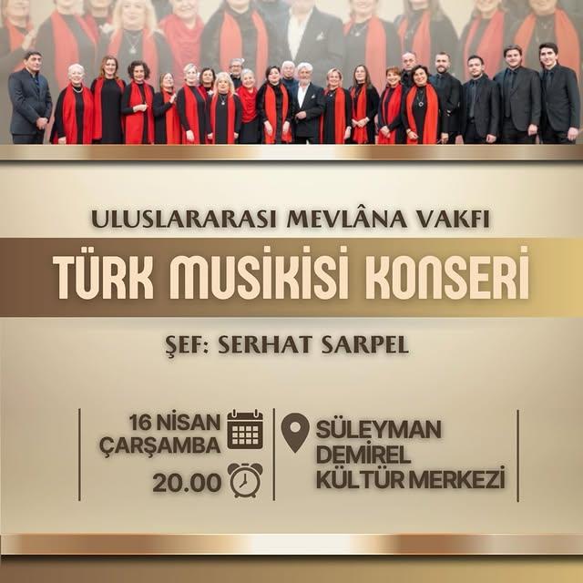 Uluslararası Mevlana Vakfı, Kocaeli’nde Türk Musikîsi Konseri Düzenleyecek
