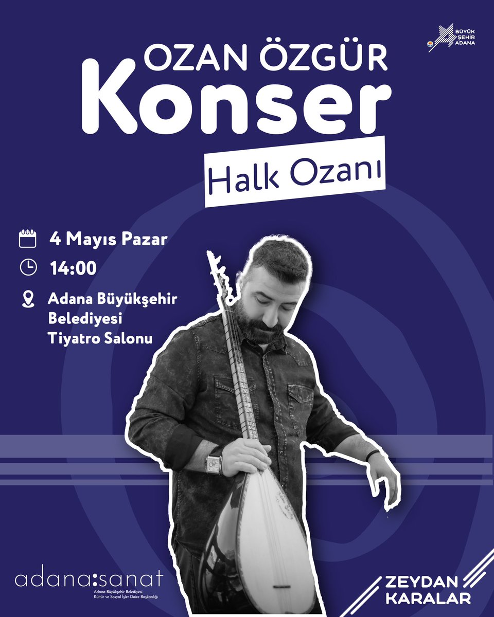 Ozan Özgür Adana’da Halk Müziği Konseri Veriyor