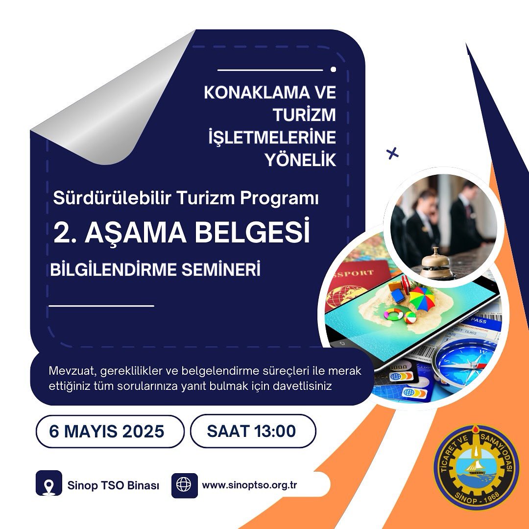 Sinop'ta Sürdürülebilir Turizm Semineri Düzenlenecek