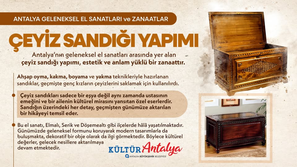 Antalya'da Çeyiz Sandığı Geleneği Yaşamaya Devam Ediyor