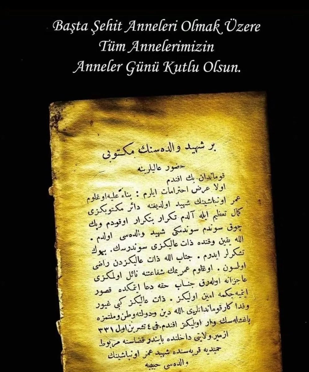 Çanakkale'de Şehit Olan Bir Askerin Annesinden Duygusal Mektup