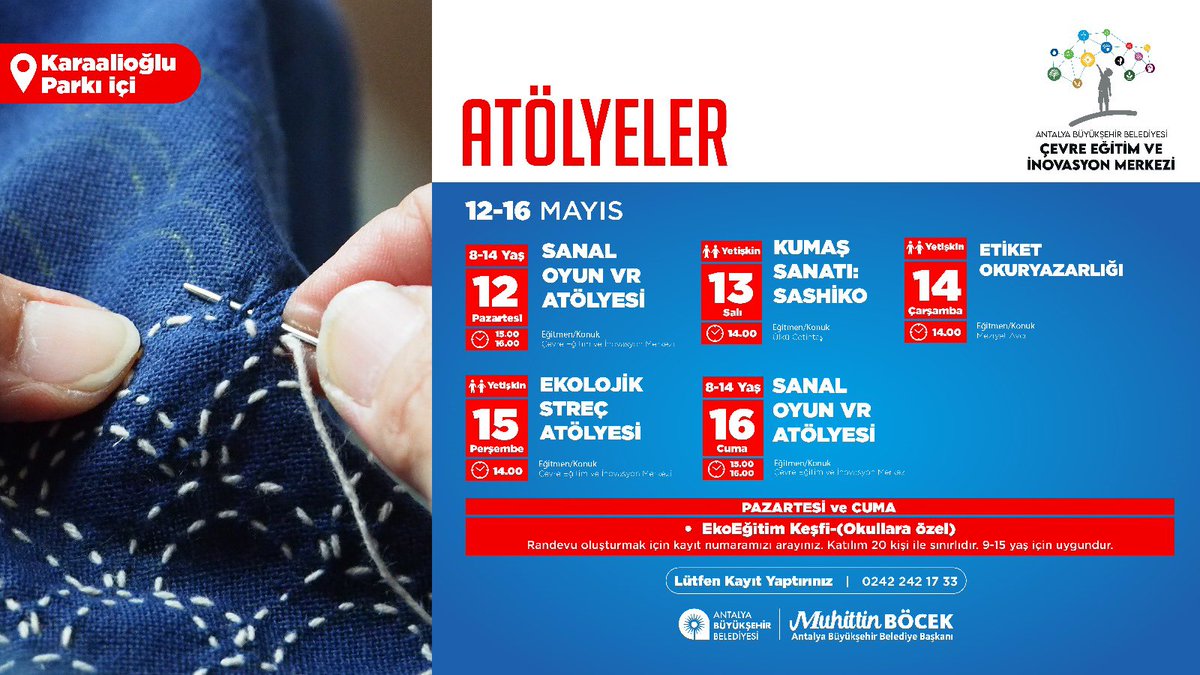 Antalya'da Çevre Dostu Atölyelerle Farkındalık Çalışmaları