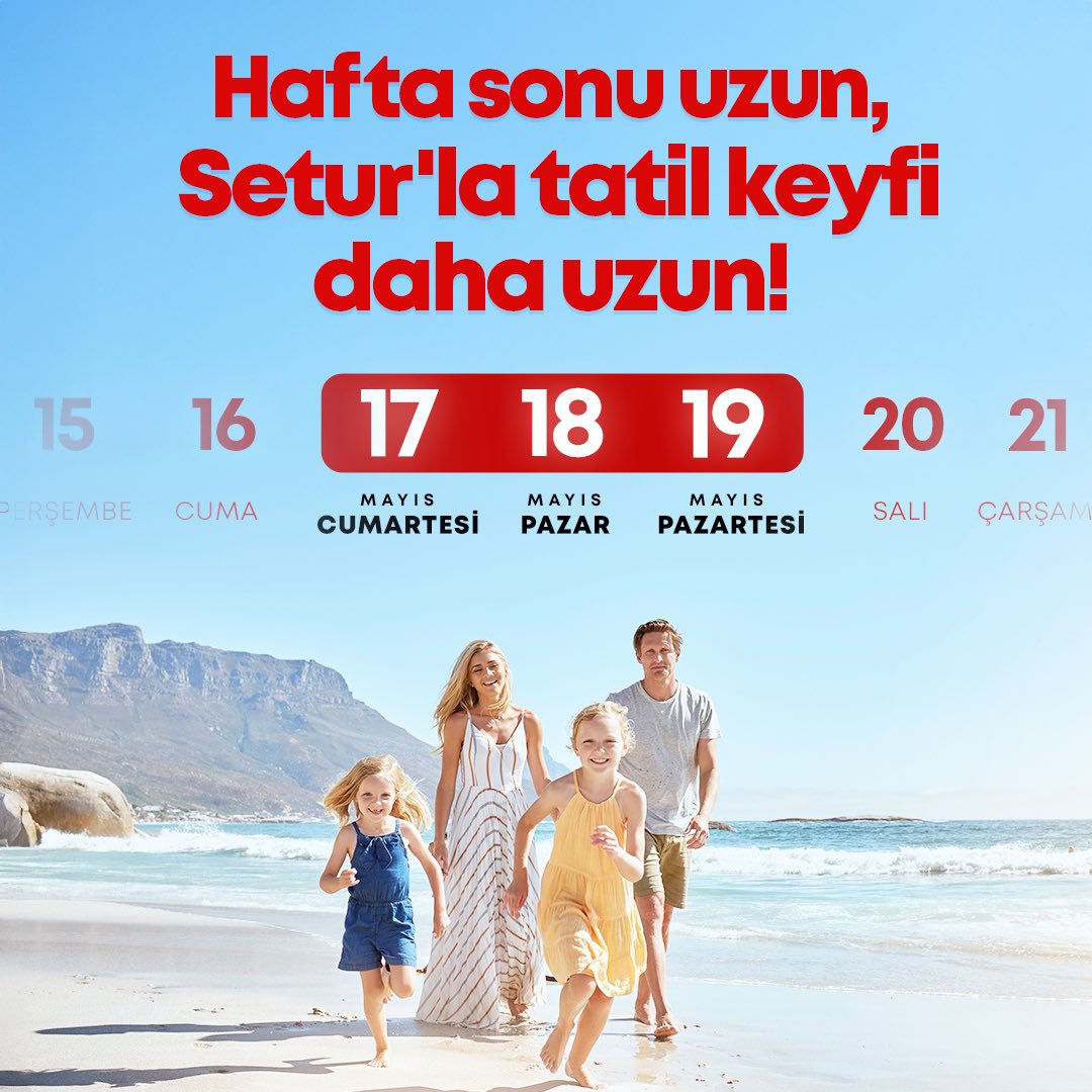 Setur, Üç Günlük Tatil Fırsatıyla Hafta Sonunu Uzatma İmkanı Sunuyor
