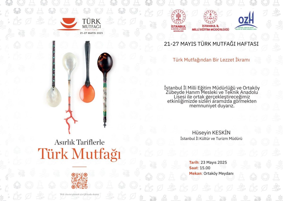 İstanbul'da Türk Mutfağı Haftası Etkinliği Düzenlenecek