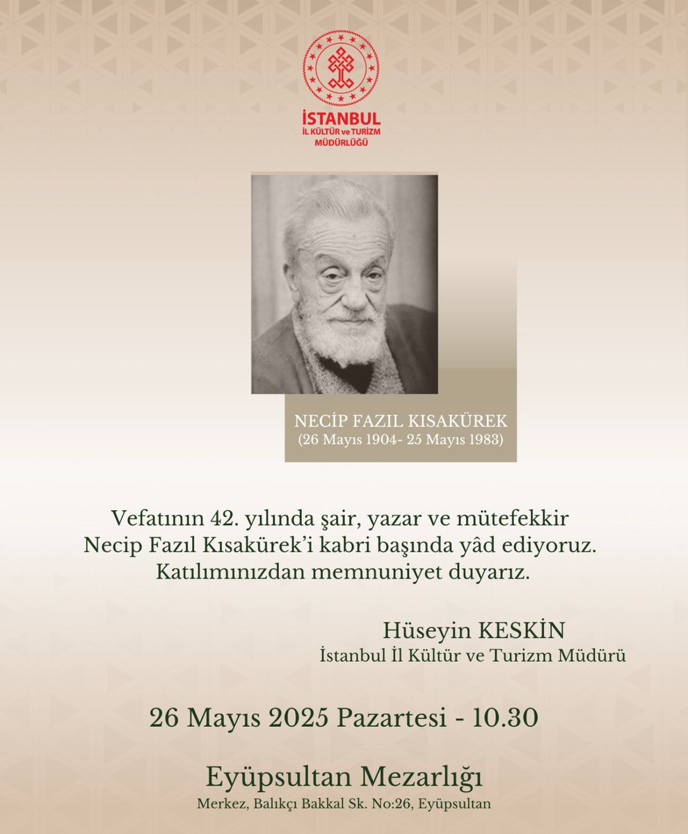 Necip Fazıl Kısakürek, Vefatının 42. Yıl Dönümünde Anıldı