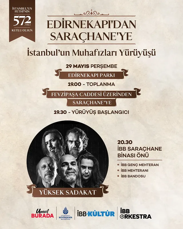 İstanbul'da Fethin 572. Yıl Dönümü Kutlamaları İçin Yürüyüş Düzenleniyor