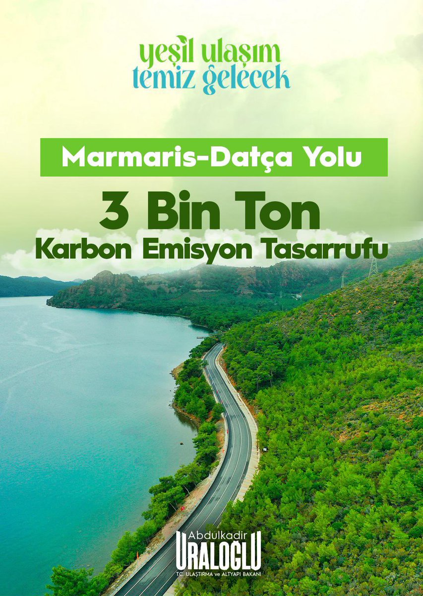 Marmaris-Datça Yolu Projesi ile 3 Bin Ton Karbon Emisyonu Azaltıldı