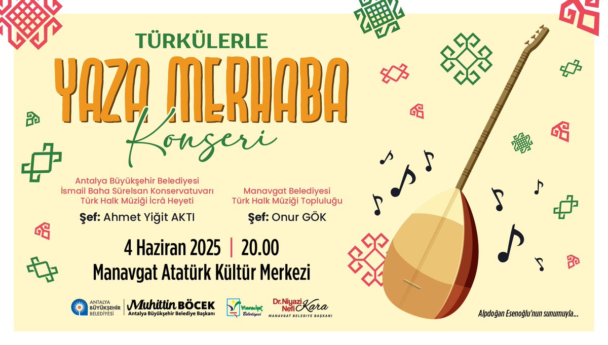 Antalya ve Manavgat Belediyesi Orkestraları Yaz Konserleriyle Sahneye Çıkıyor