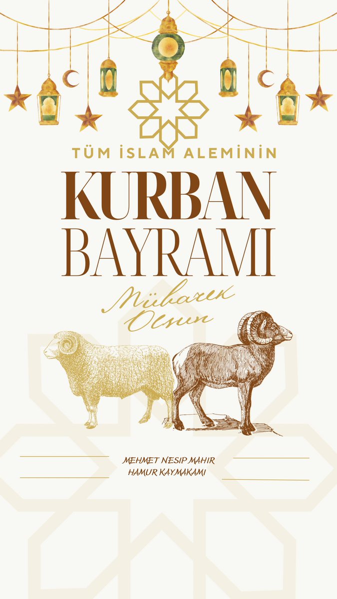 Hamur Kaymakamı Mahir'den Kurban Bayramı Mesajı