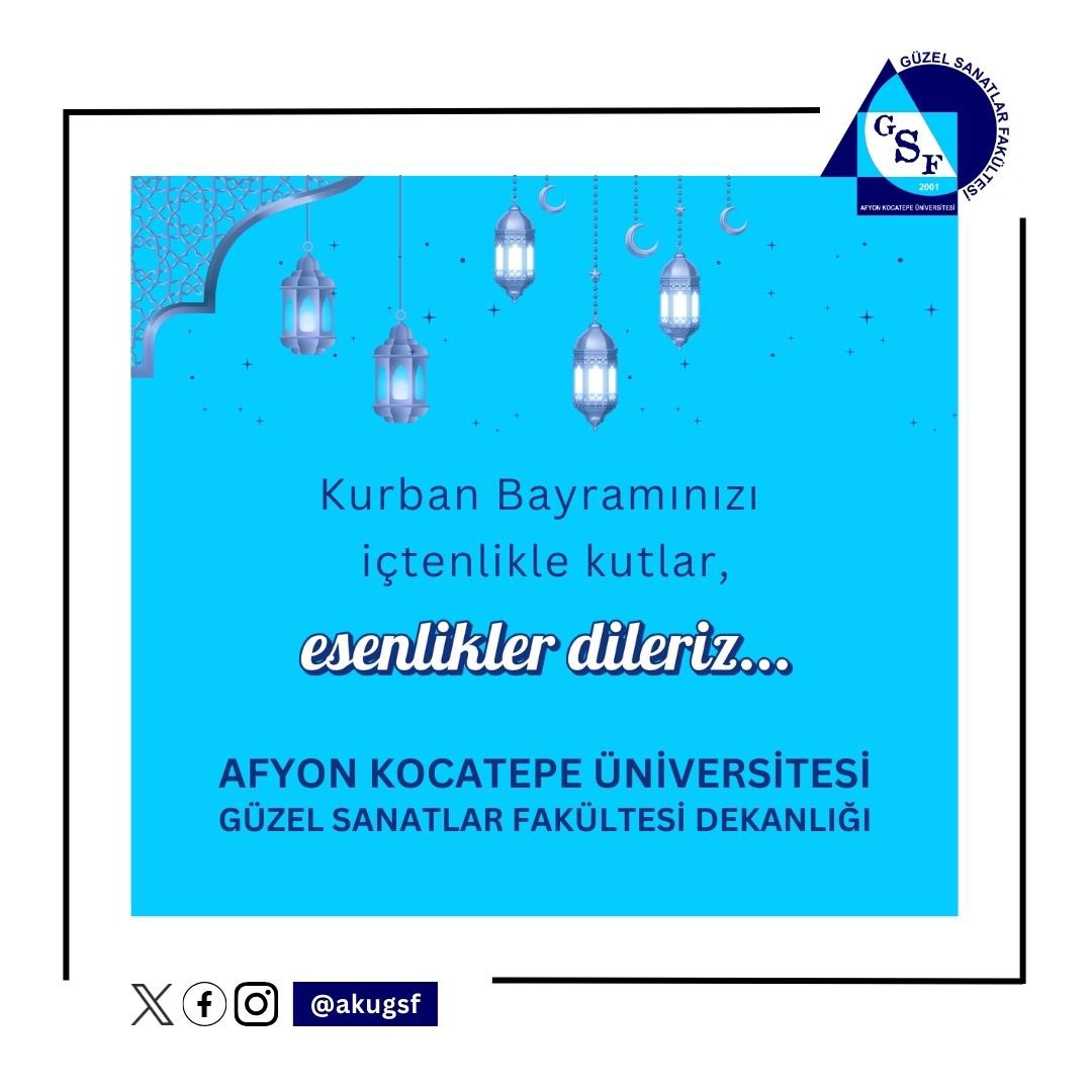 Afyon Kocatepe Üniversitesi'nden Kurban Bayramı Mesajı