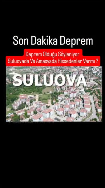 Amasya'da Deprem Hissedildi