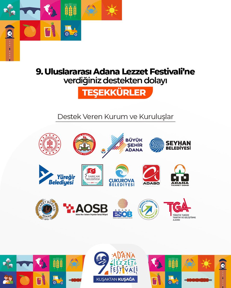 9. Uluslararası Adana Lezzet Festivali'ne Geniş Kurumsal Destek