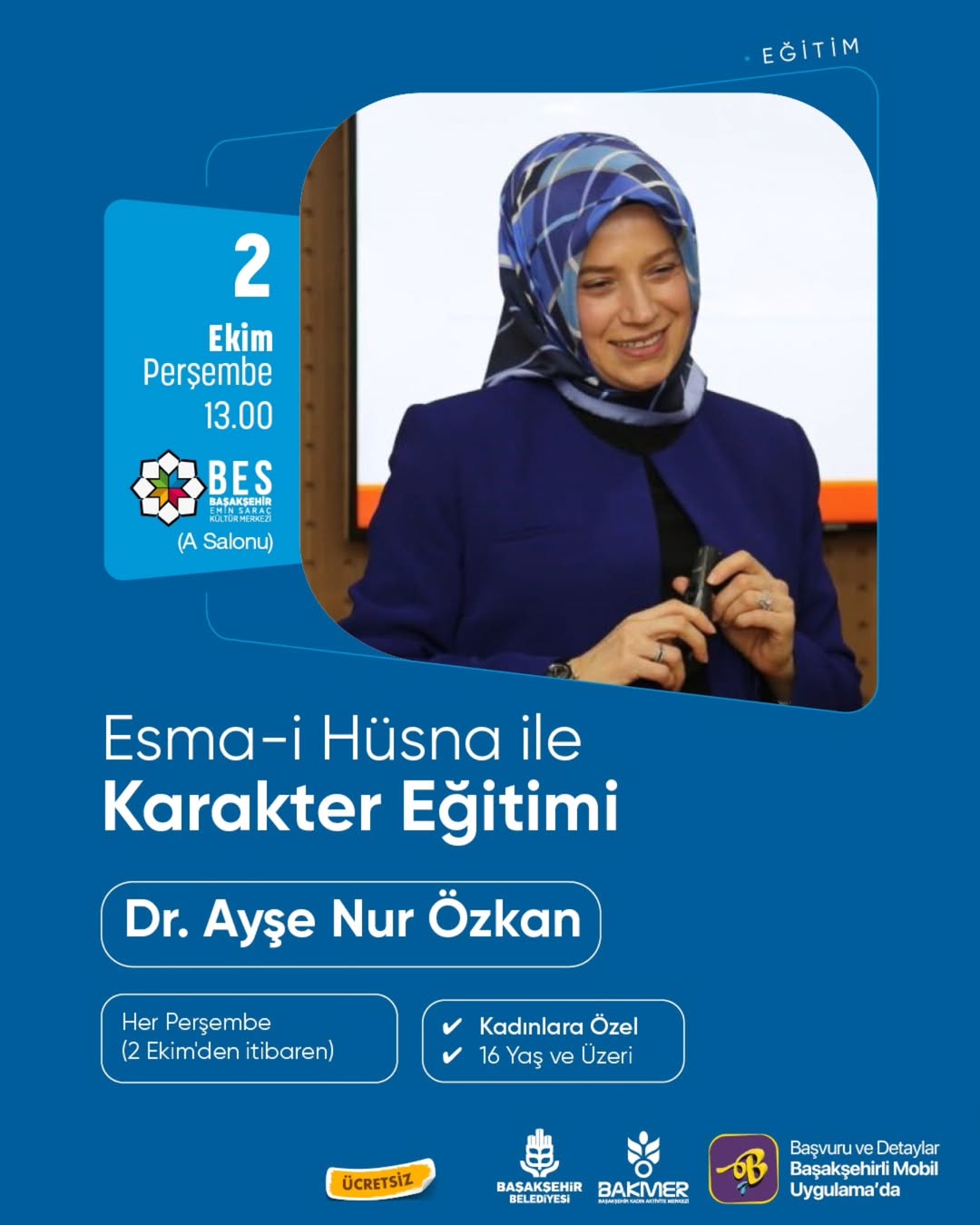 Başakşehir'de Esma-i Hüsna ile Karakter Eğitimi Programı Başlıyor
