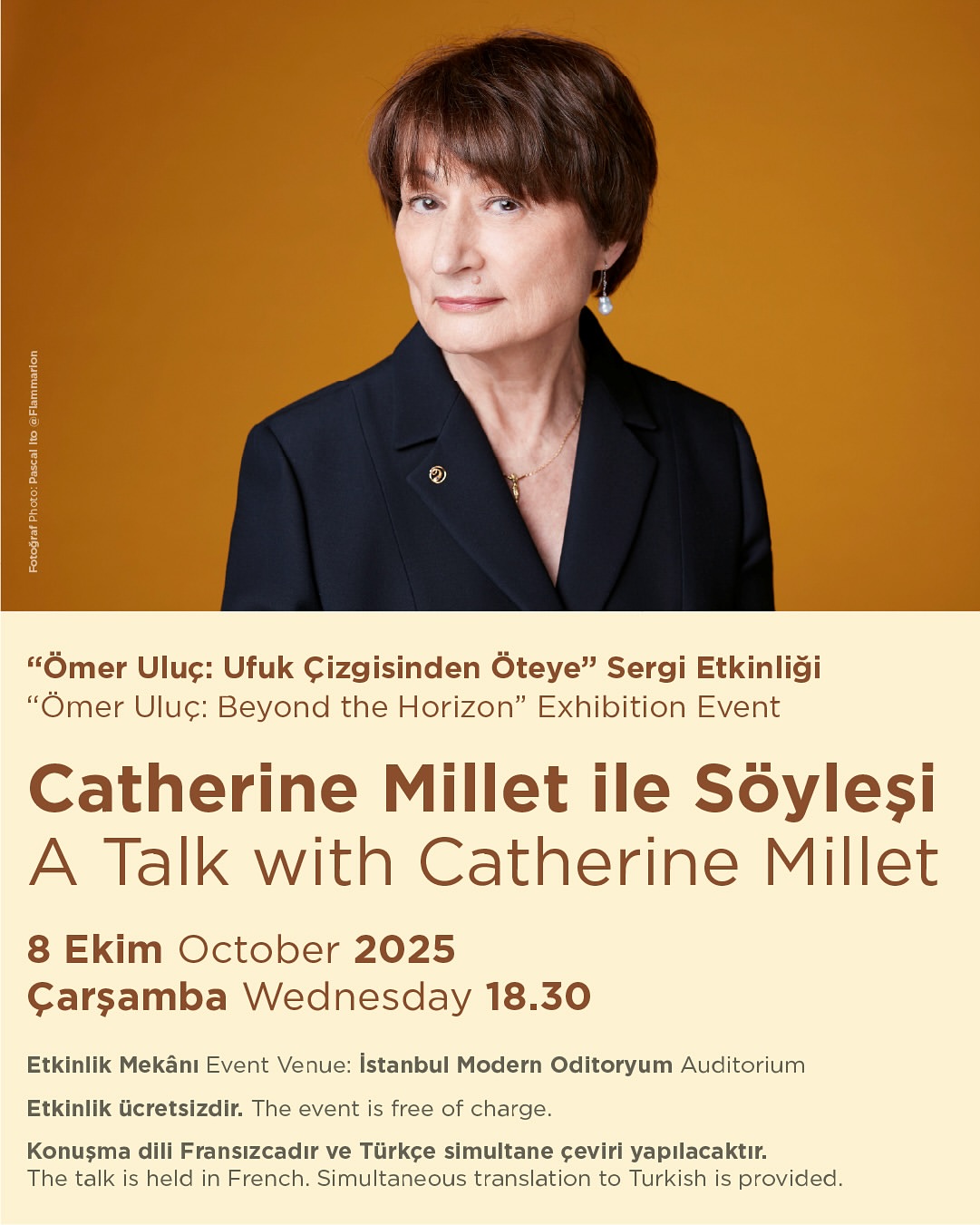 İstanbul Modern'de Ömer Uluç Sergisi Kapsamında Catherine Millet Konuşması