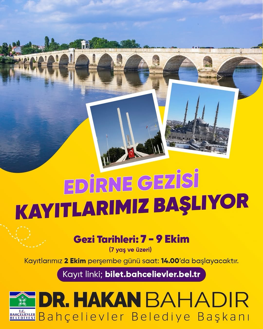 Bahçelievler Belediyesi, Edirne Kültür Gezisi Düzenliyor