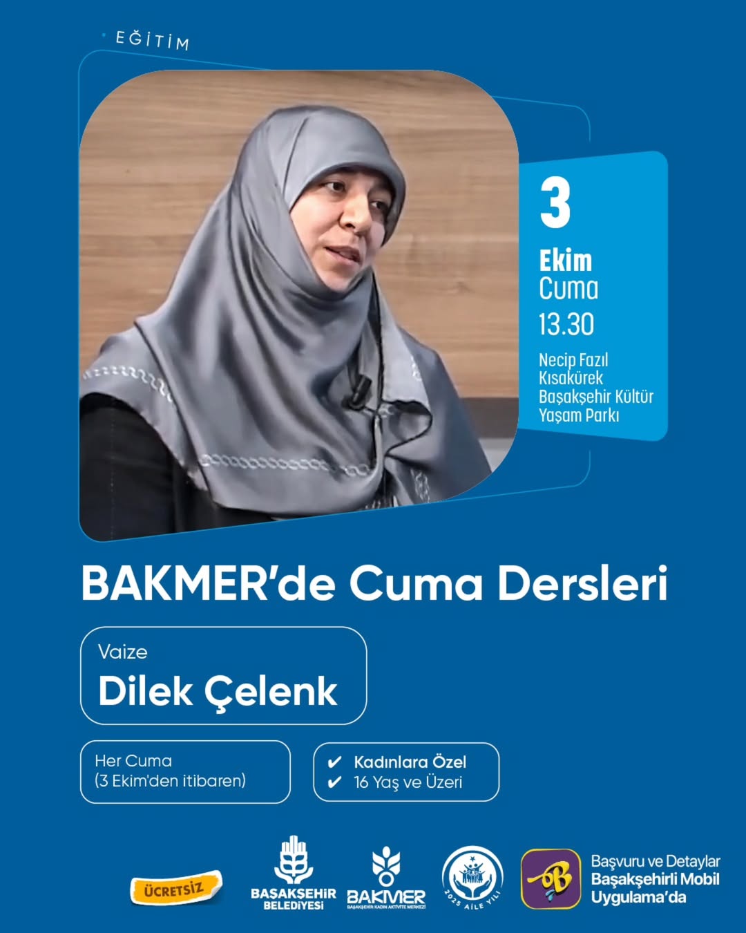 Başakşehir Kültür Sanat'ta Cuma Dersleri Başlıyor