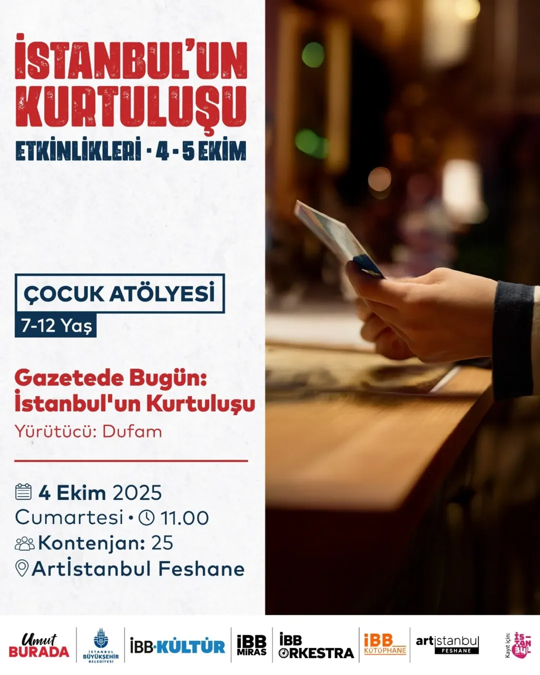 İstanbul'un Kurtuluşunun 102. Yılı Feshane'de Etkinliklerle Kutlanacak