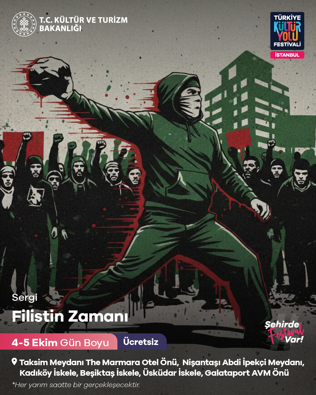 Filistin Zamanı Sergisi Taksim Meydanı'nda Açılıyor