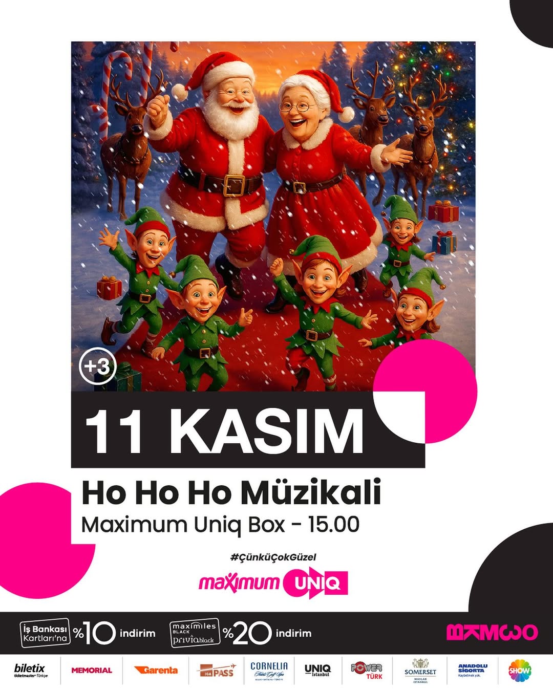“Ho Ho Ho Müzikali” 11 Kasım'da Maximum Uniq Box'ta Sahnelenecek