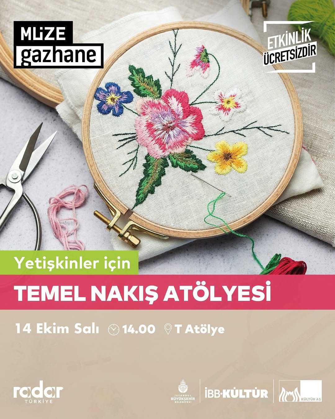 Müze Gazhane'de Nakış ve Seramik Boyama Atölyeleri Başlıyor