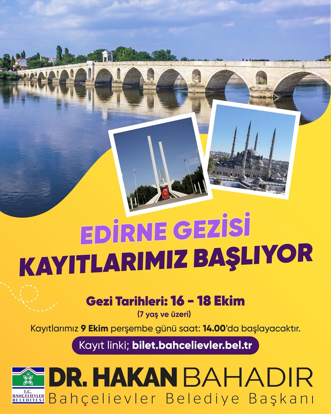 Bahçelievler Kültür Sanat'tan Ücretsiz Edirne Gezisi