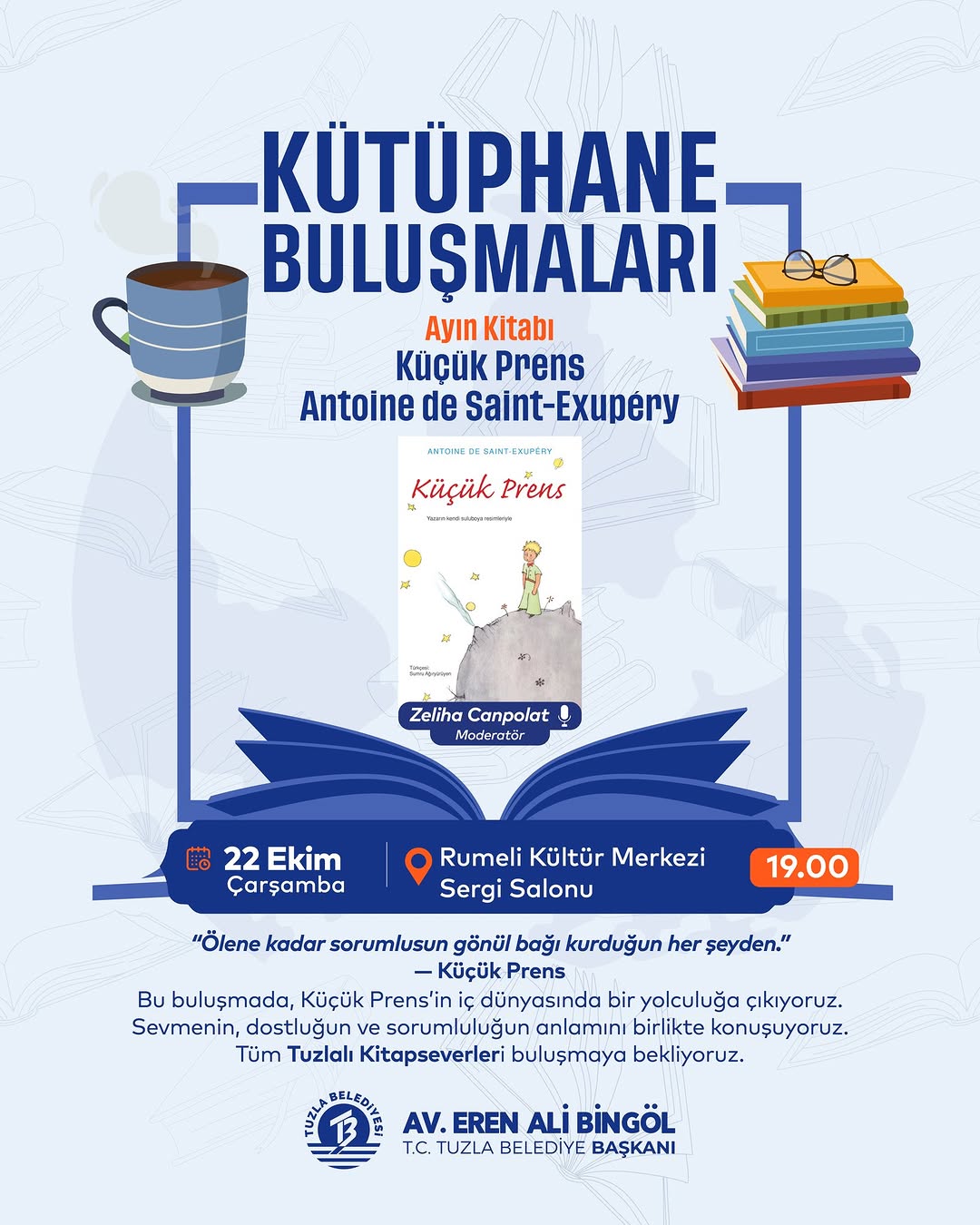 Tuzla'da Kütüphane Buluşmaları Başlıyor: İlk Konu 
