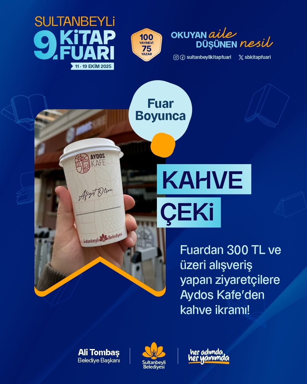 Sultanbeyli'de Kitap Fuarı Ziyaretçilerine Kahve İkramı