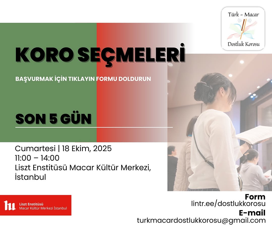 Macar Kültür Merkezi Korosu İçin Yeni Üye Seçmeleri Başlıyor