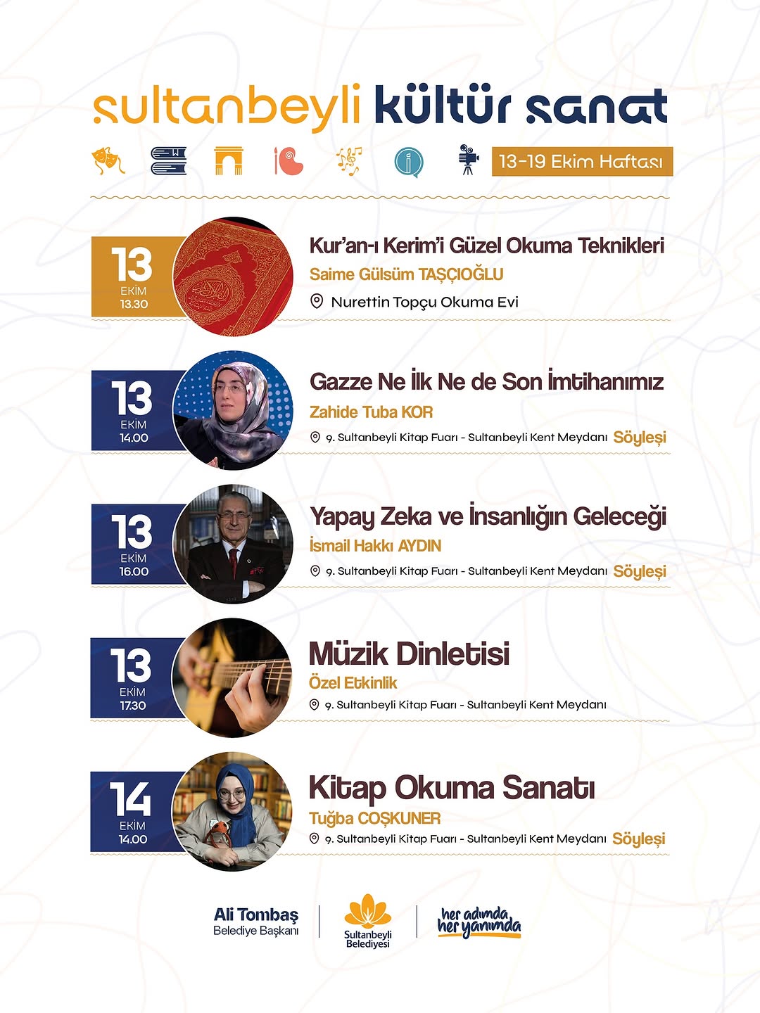 Sultanbeyli Belediyesi Kültür İşleri Müdürlüğü Haftalık Etkinlik Takvimini Açıkladı