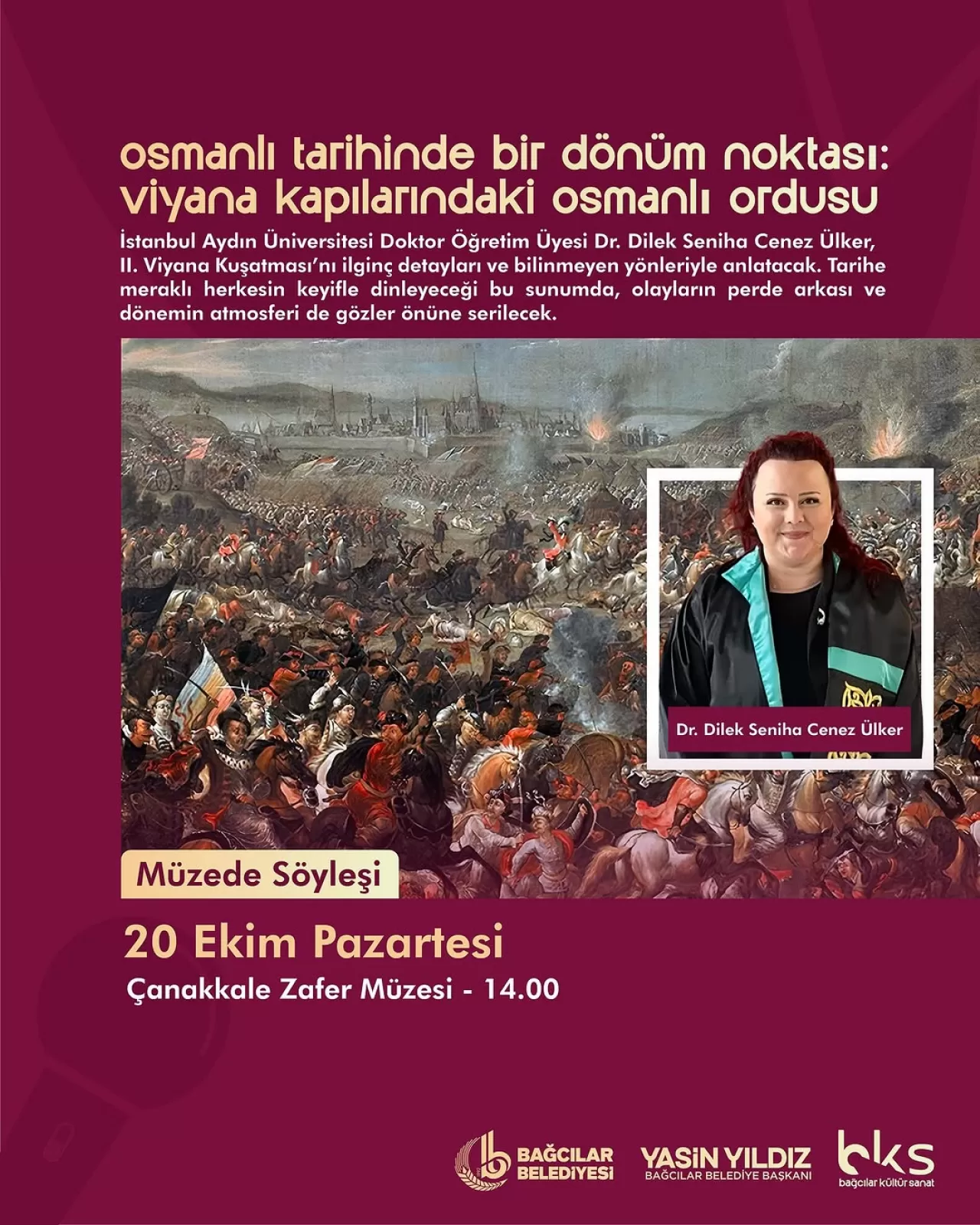 II. Viyana Kuşatması'nın Bilinmeyen Yönleri Bağcılar Kültür Sanat'ta Ele Alınacak