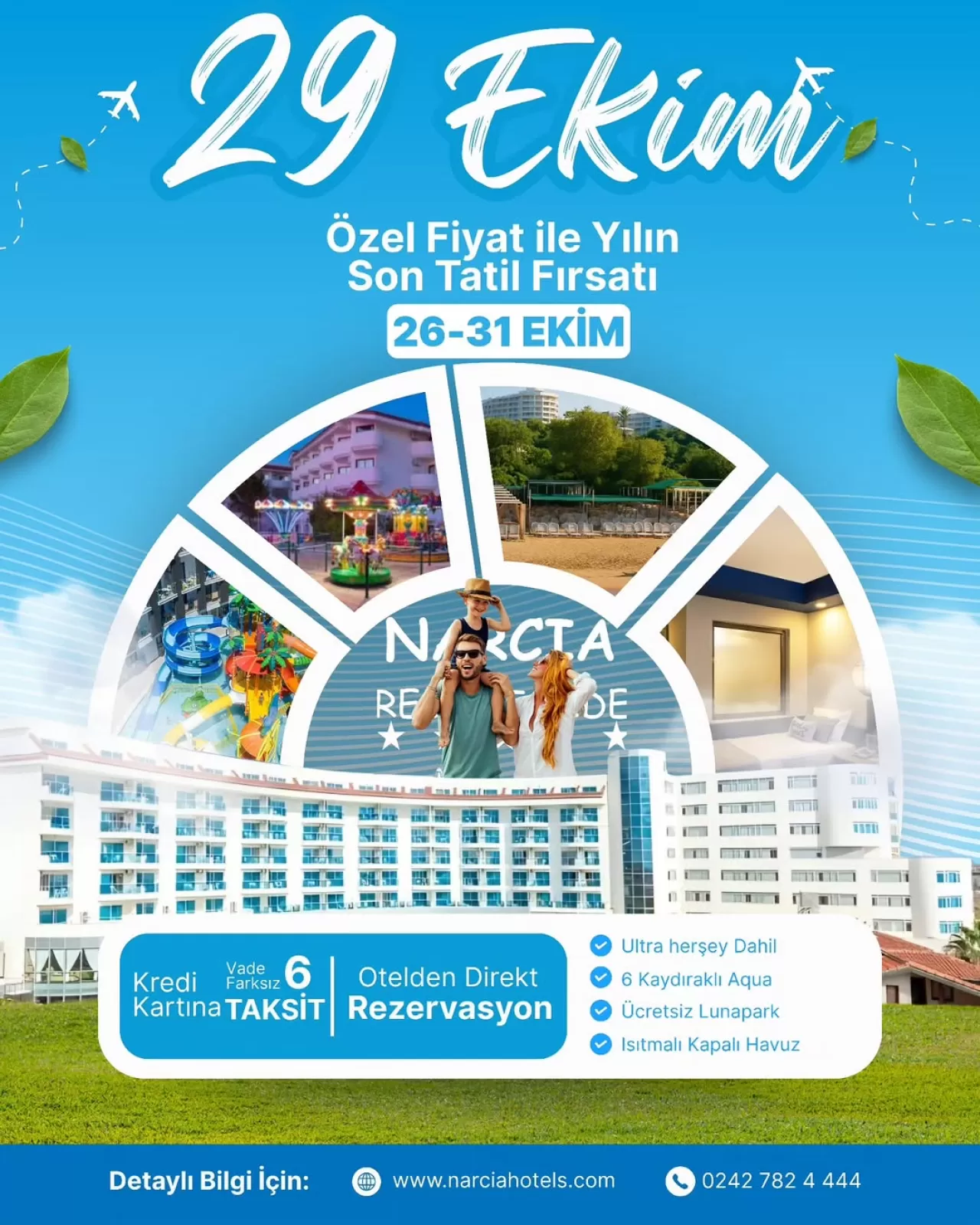 Narcia Resort Side'ta Yılın Son Sıcak Günleri İçin Rezervasyonlar Başladı