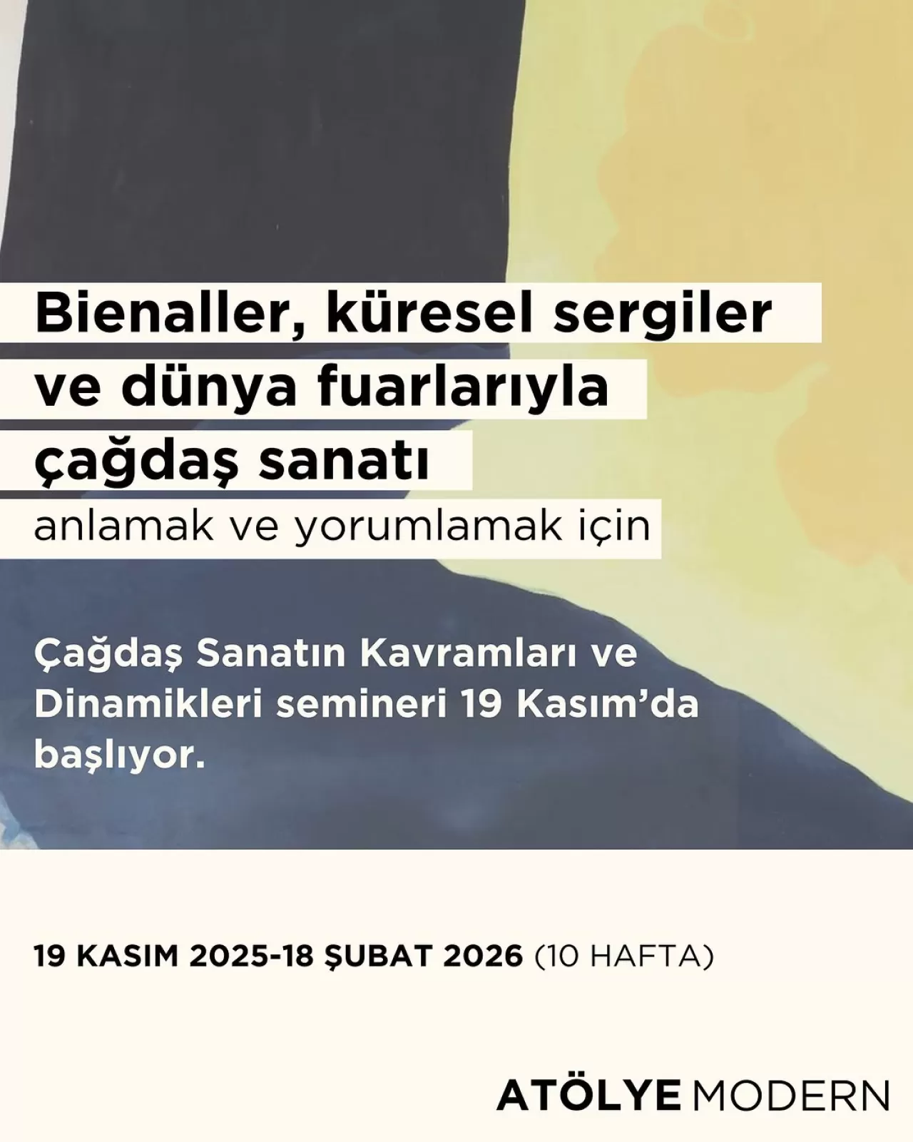 İstanbul Modern'de Çağdaş Sanatın Kavramları ve Dinamikleri Seminerleri Başlıyor