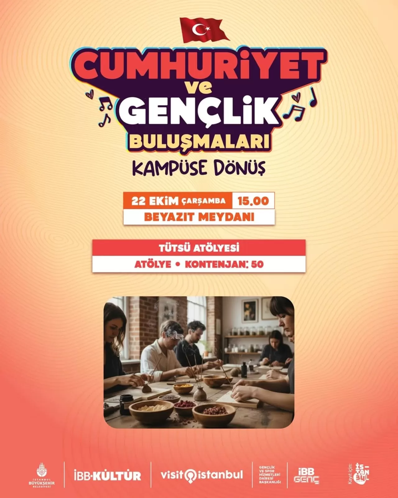 Gençler İçin Yaratıcılık Atölyeleri Beyazıt Meydanı'nda Düzenlenecek