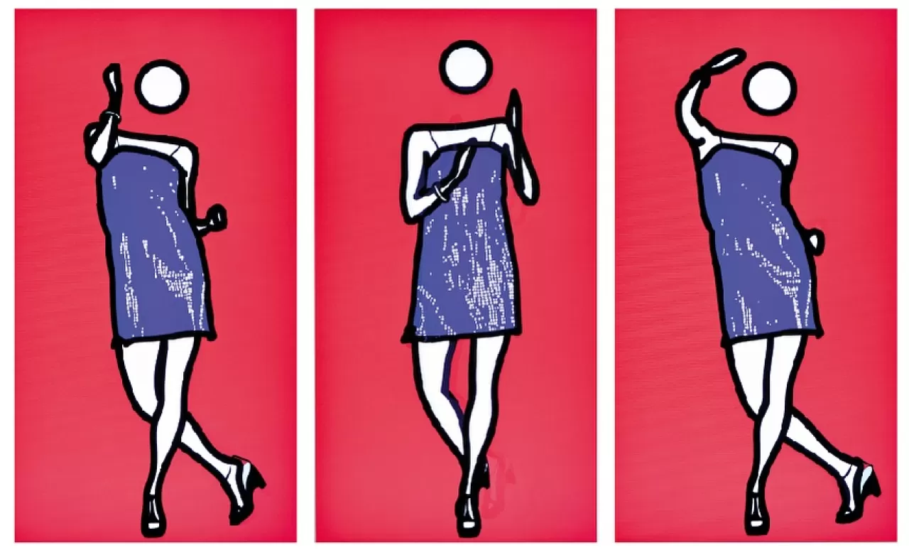 Julian Opie'nin "Payetli Elbiseyle Dans Eden Ann" Eseri İstanbul Modern'de