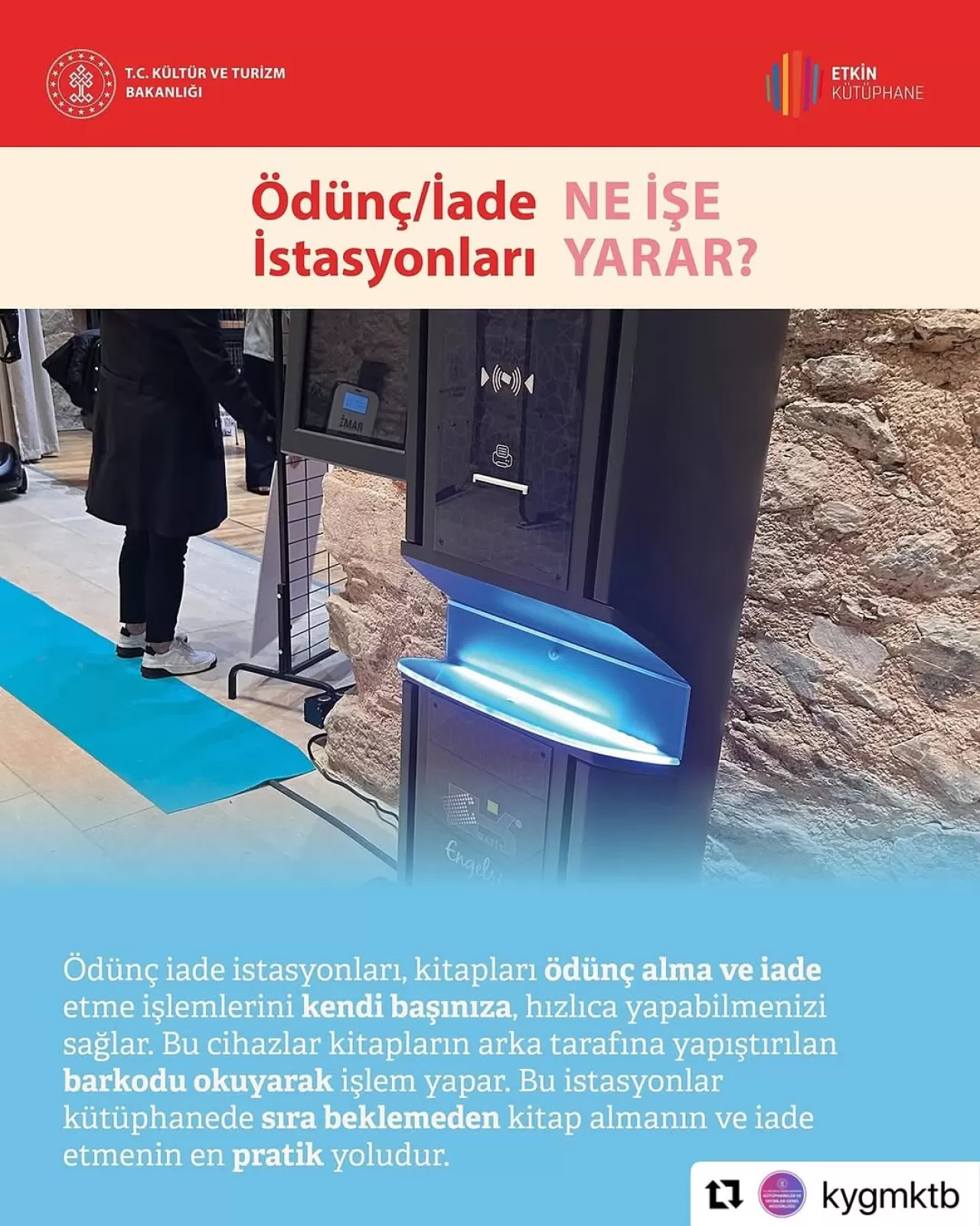 Bartın İl Halk Kütüphanesi'ne Ödünç Kitap İade İstasyonu