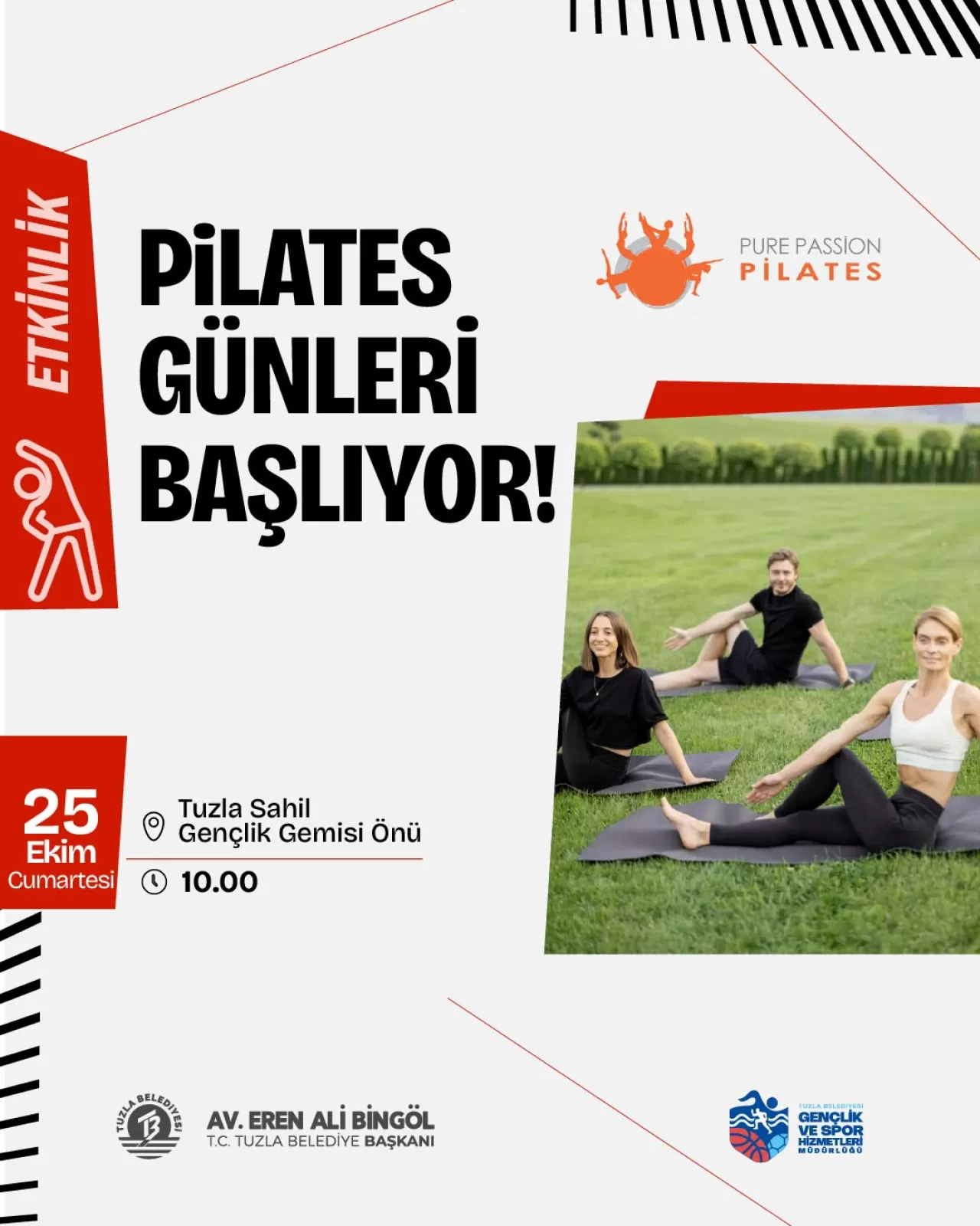 Tuzla'da Açık Hava Pilatesi Etkinliği Düzenlenecek