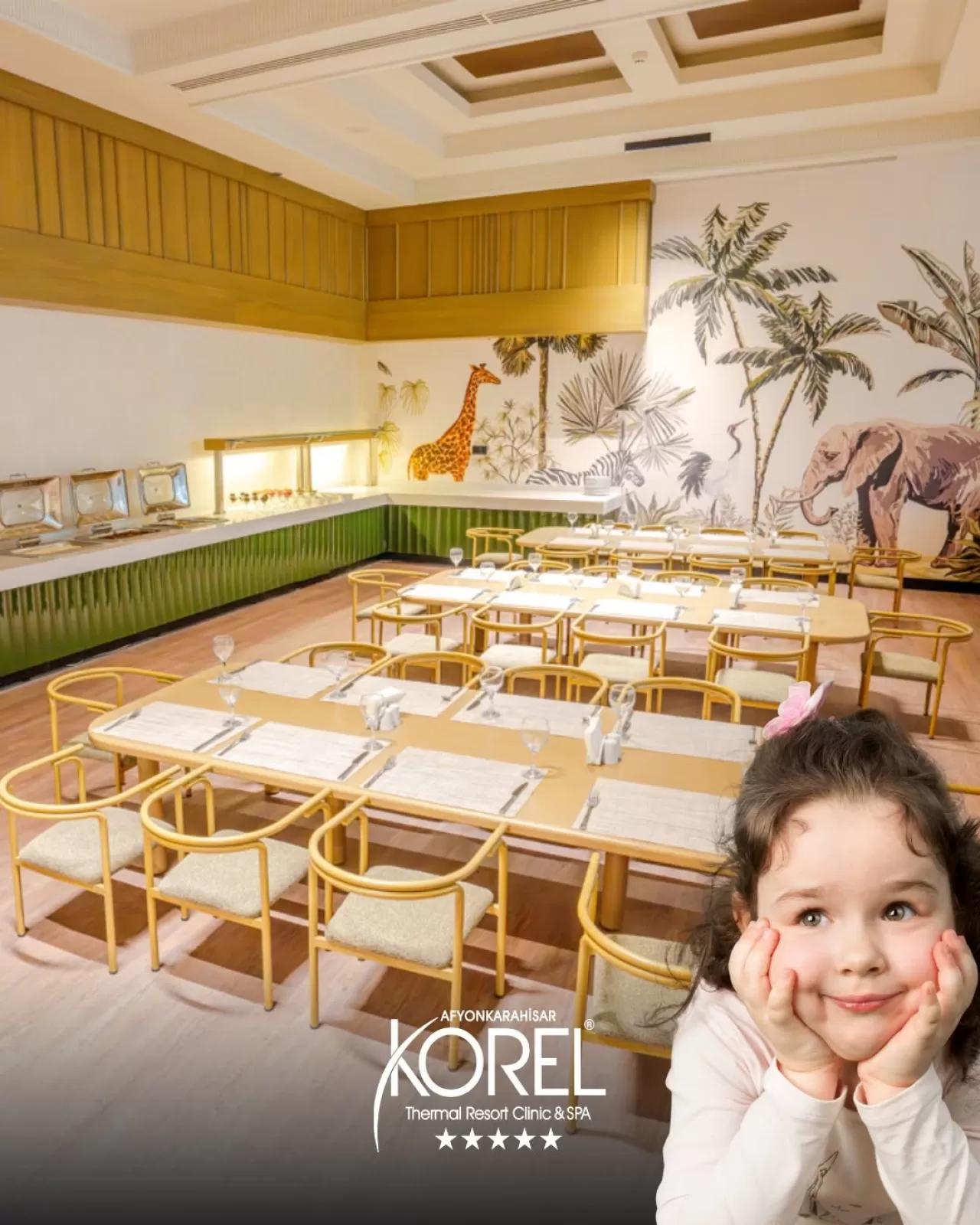 Korel Thermal Resort'ta Çocuklara Özel Restoran Hizmete Açıldı