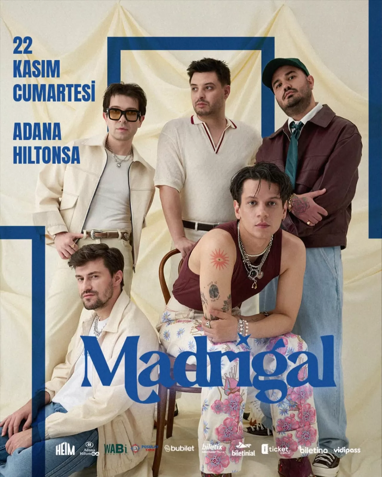 Madrigal, 22 Kasım'da Adana HiltonSA'da Sevenleriyle Buluşacak