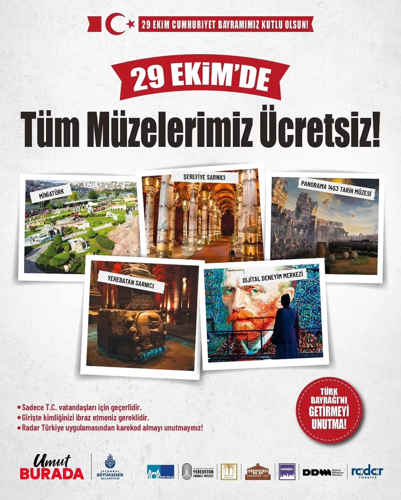 İstanbul'daki Müzeler 29 Ekim'de Ücretsiz Ziyaret Edilebilecek
