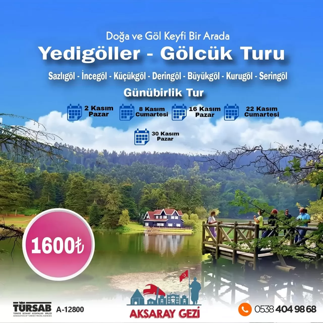 Archelais Travel Agency, Sonbaharın Renklerini Yansıtan Bolu Yedigöller Turu Düzenliyor