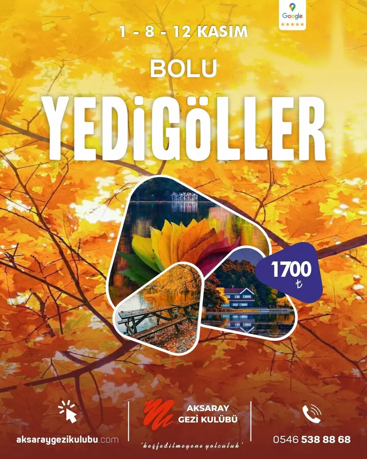 Aksaray Gezi Kulübü, Bolu Yedigöller'e Günübirlik Tur Düzenliyor