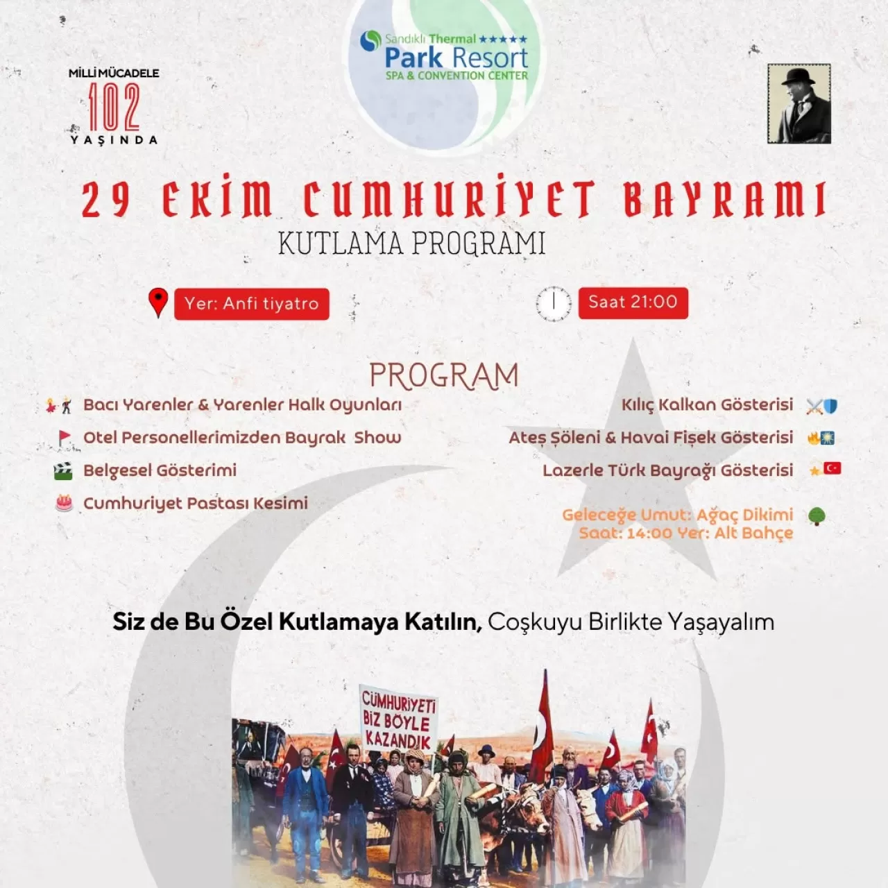 Sandıklı'da 29 Ekim Cumhuriyet Bayramı Coşkusu