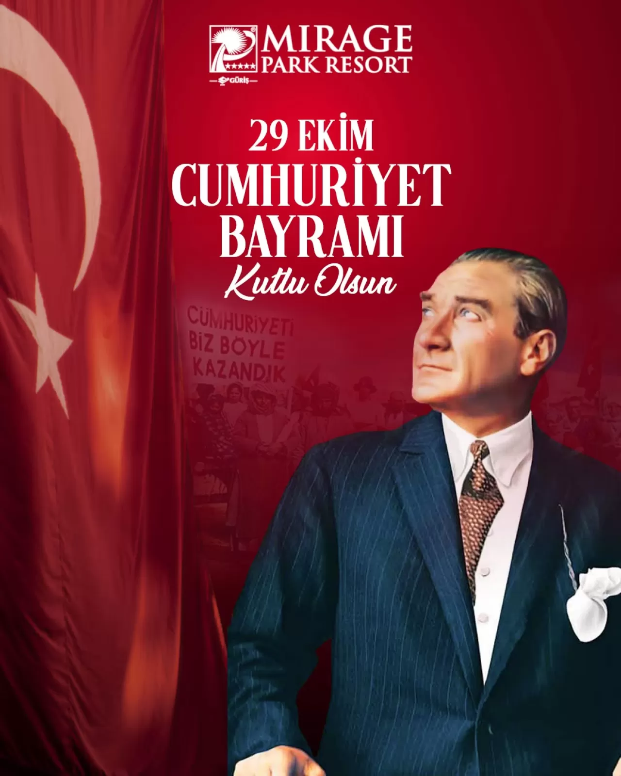 Cumhuriyet'in 102. Yılı Mirage Park Resort'ta Gururla Kutlandı