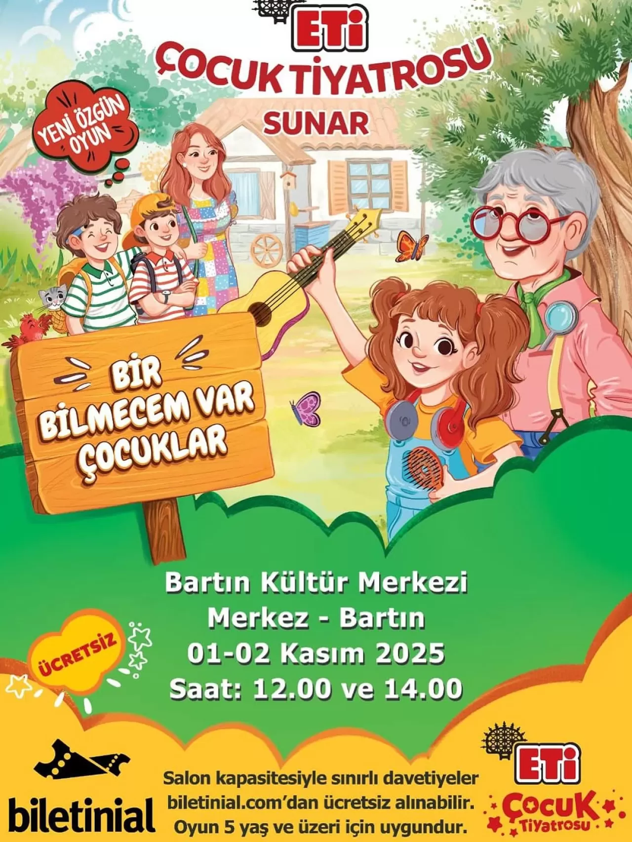 Bartın Kültür Merkezi Tiyatro Davetiyeleri Ücretsiz Olarak Dağıtılıyor