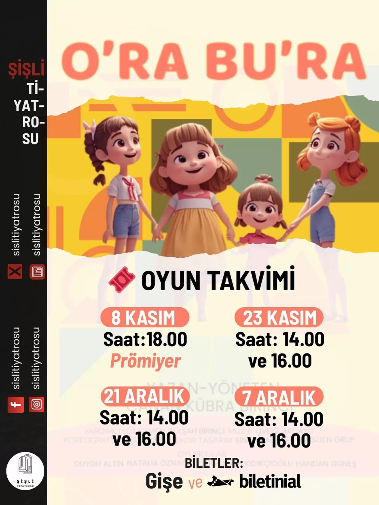 Şişli Tiyatrosu'nda Yeni Çocuk Oyunu "O RA BU RA" Prömiyer Yapıyor