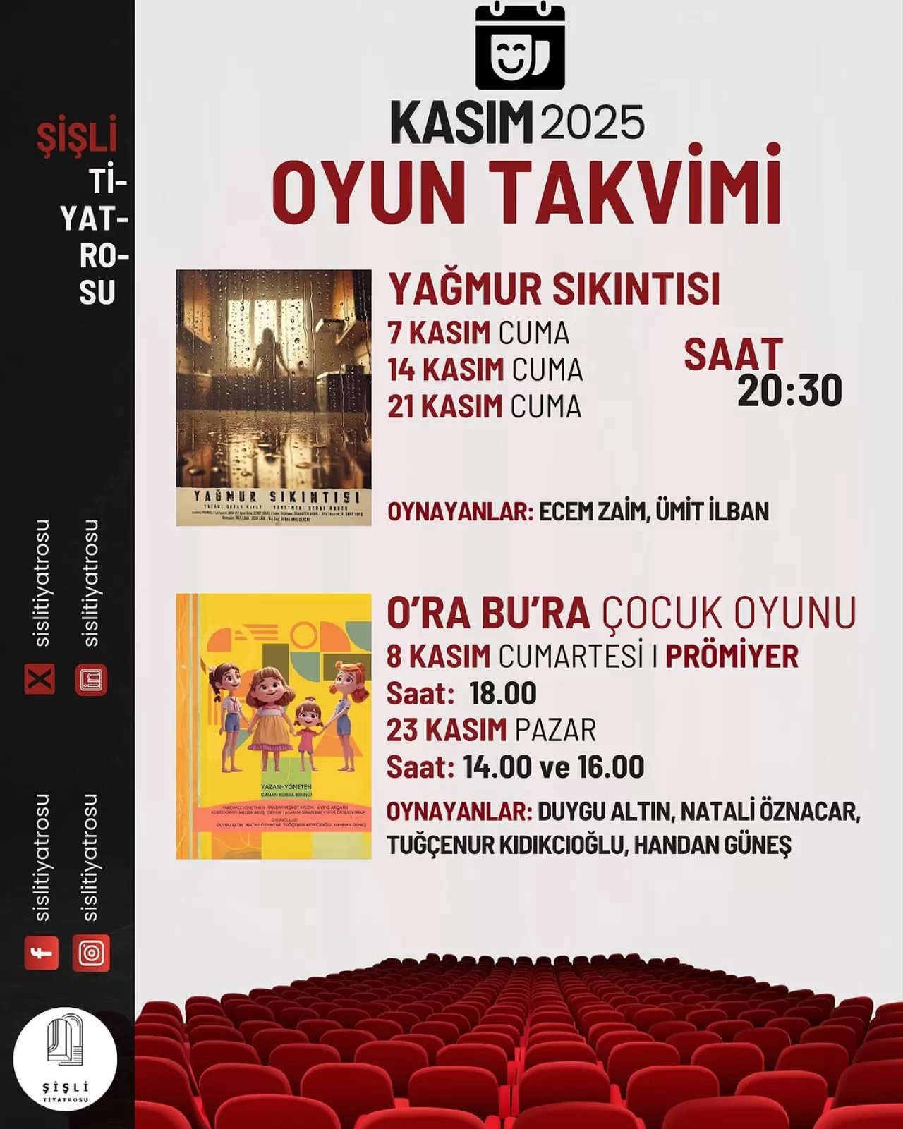 Şişli Tiyatrosu Kasım Ayında Yoğun Programla Seyirci Karşısında