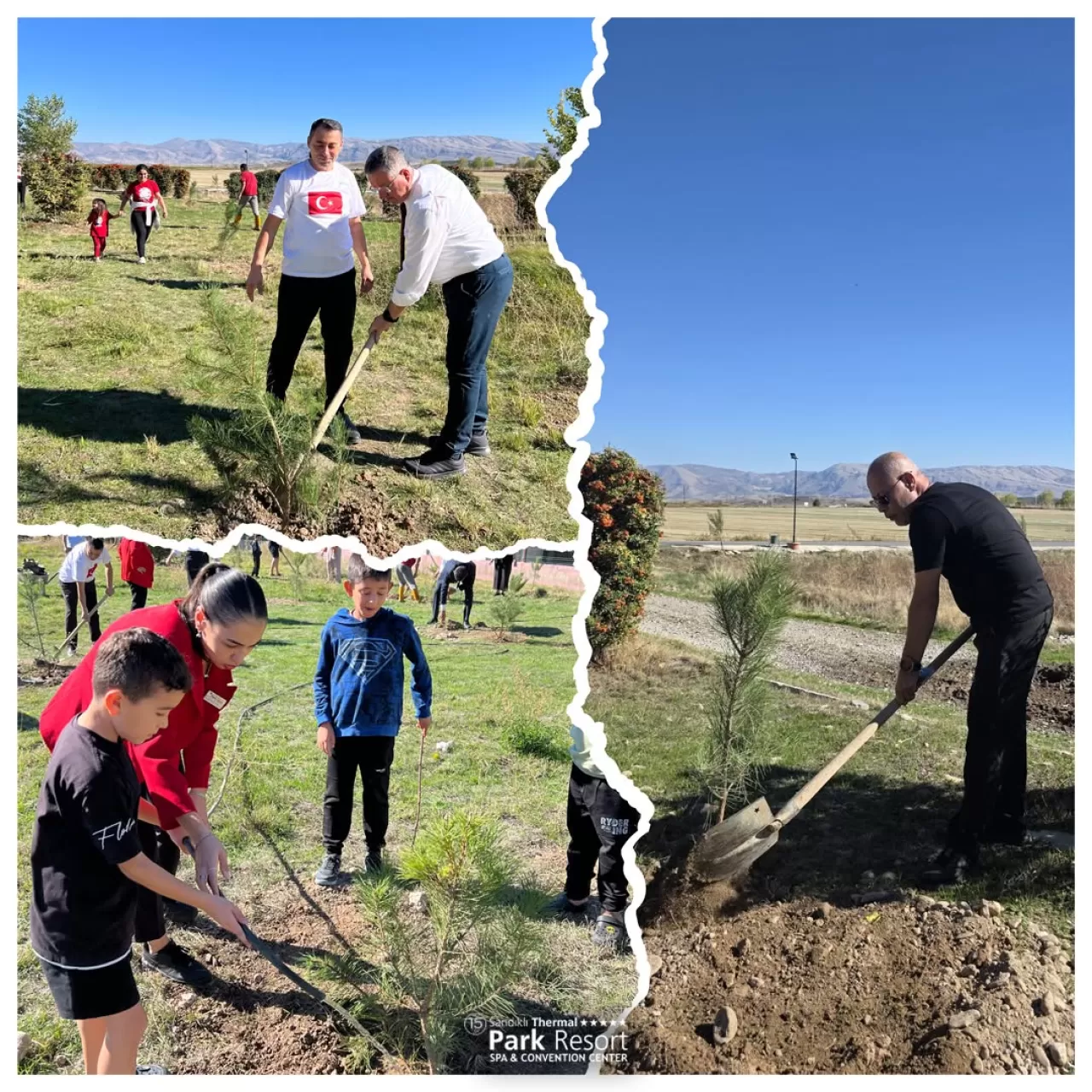 Sandıklı'da Cumhuriyetin 102. Yılında 102 Fidan Toprakla Buluştu