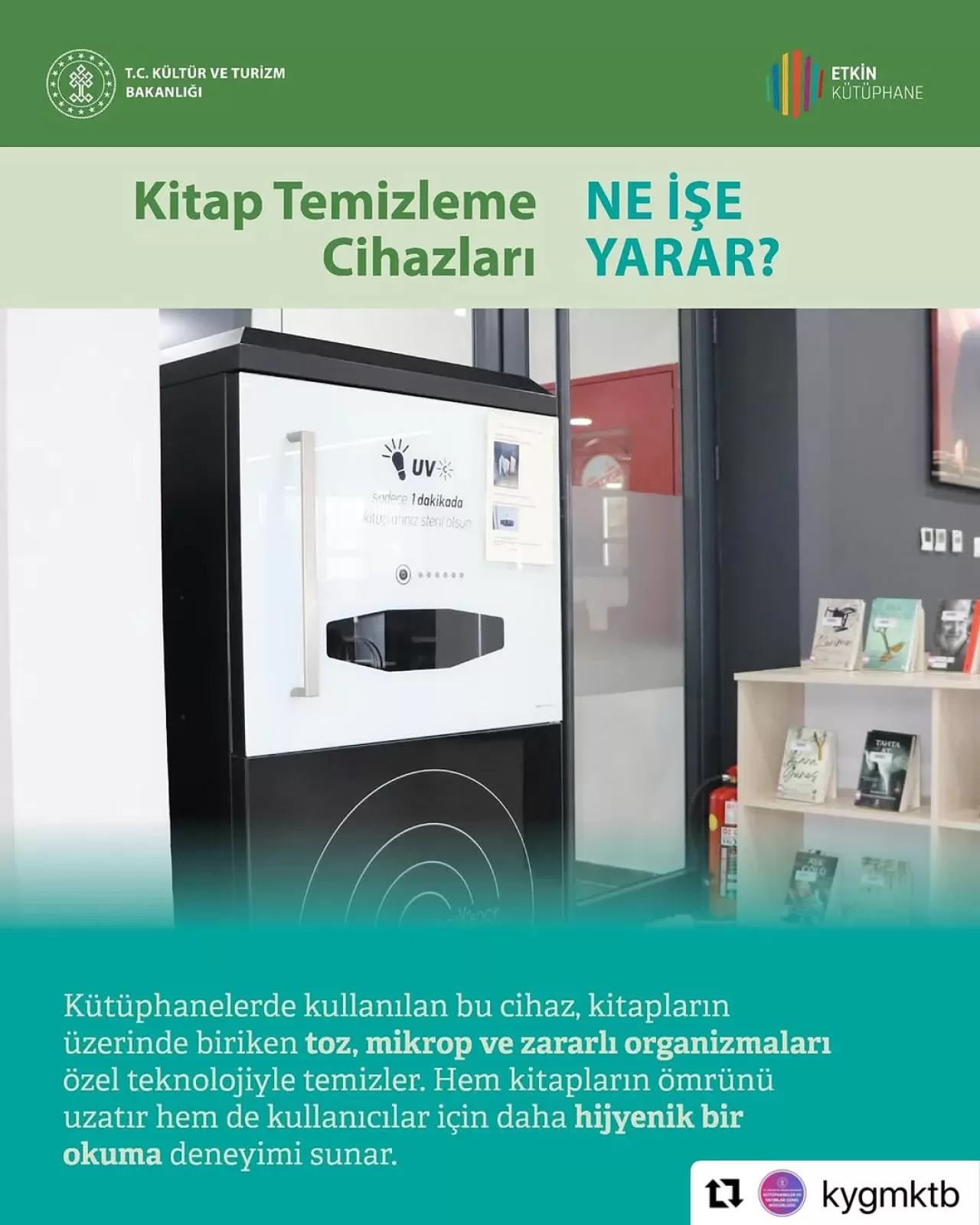 Bartın İl Halk Kütüphanesi'nde Kitap Temizleme Cihazları ile Hijyen Sağlanıyor