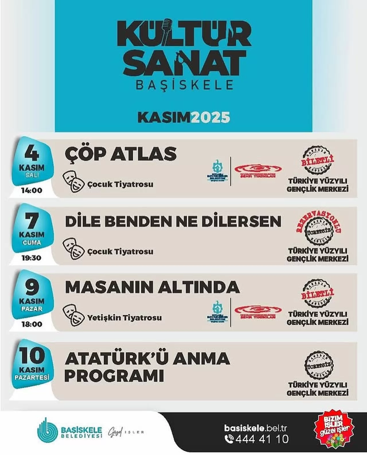 Başiskele'de Kasım Ayı Kültür ve Sanat Takvimi Açıklandı